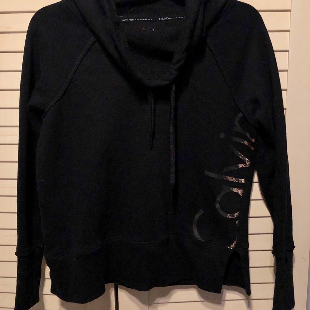 Calvin Klein Black Cowl Neck Sweatshirt
